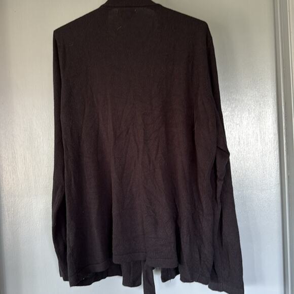 Crofts & Barrow Womens Black Open Cardigan Sweater  Beaded sz 3X Long Sleeve - Picture 2 of 5